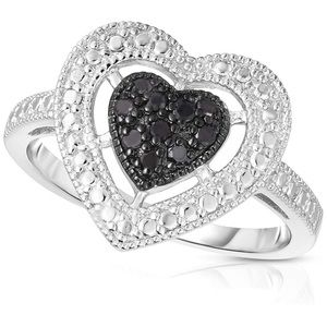 Natural Diamond Heart Ring